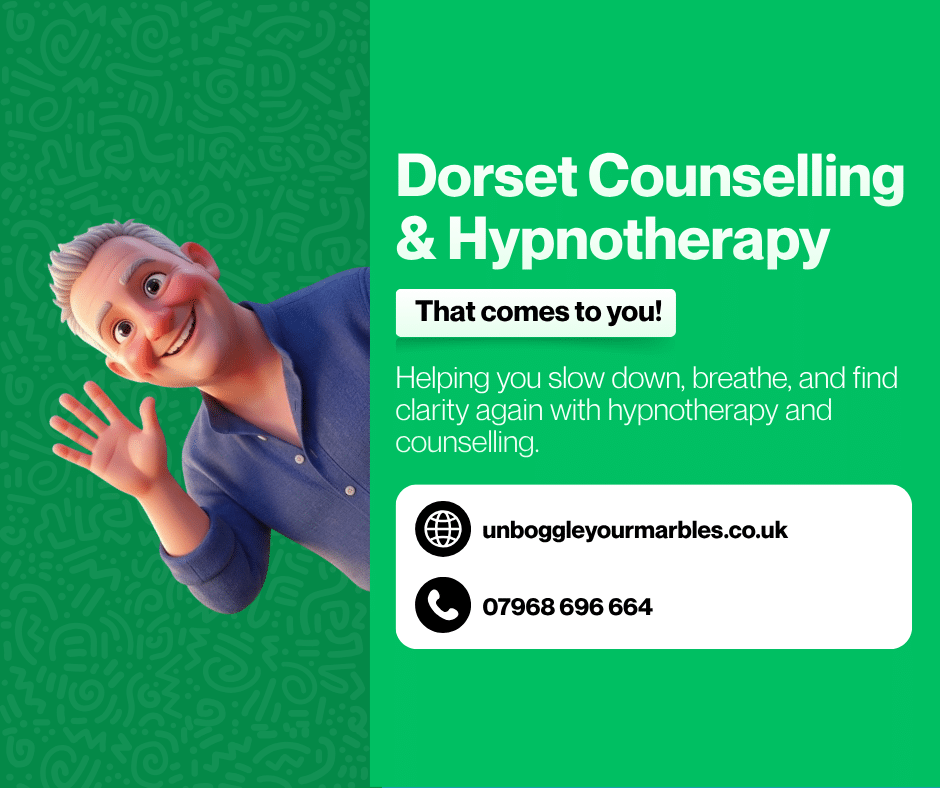 Dorset counselling and hypnotherapy service that comes to you, home visits across Dorchester, Bournemouth, Poole and Shaftesbury